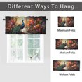 thumbnail image 6 of Peacock Window Curtain Valances Retro Elegant Blue Peacock Feather Beautiful Animal Rod Pocket Window Valance for Living Room Bathroom Bedroom Kitchen 54 by 18 in, 1 Panel, 6 of 6