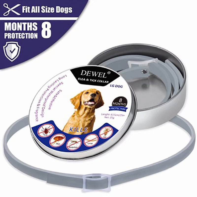 Pet Tick Flea Mosquito Collar for Pet Dog Natural Pest Removing Oil Flea Repellent Collar,8 Month Protection Bloomma Dog Collar