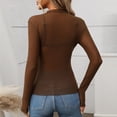 thumbnail image 5 of Mesh Tops for Womens Fashion Sheer Slim Fit Mock Neck Mesh Long Sleeve Top 2026 Sexy Trendy Going Out Sheer Shirts, 5 of 6