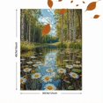 thumbnail image 3 of Qisvanset Framed Canvas Wall Art 12x16 Inch Wild Daisy Meadow Pond Elegant Nature Wall Art, 3 of 5