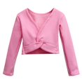 thumbnail image 4 of OGLCCG Girls Ballet Wrap Tops Kids Long Sleeve Velvet Inner V Neck Dance Sweater Soft Lightweight Winter Wrap Ballet Cardigans For Girls 4-13 Years, 4 of 6