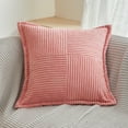 thumbnail image 6 of Sanmadrola 2-Pack Corduroy Pillow Covers 18x18 Inch - Boho Striped Decorative Throw Pillow Cases for Couch, Sofa, Bed, Farmhouse & Christmas Living Room Decor, 6 of 8