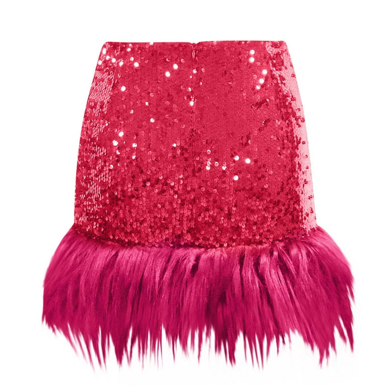 Feather Skirt - Pink