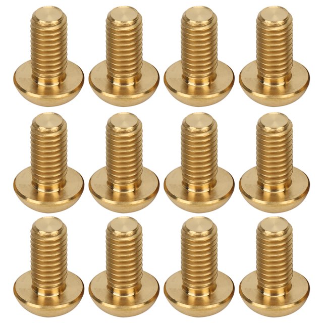 Juego de tornillos para rotor de freno de disco de bicicleta de aleación de titanio dorado M5 x 10 mm: 12 piezas para un mejor rendimiento en el ciclismo