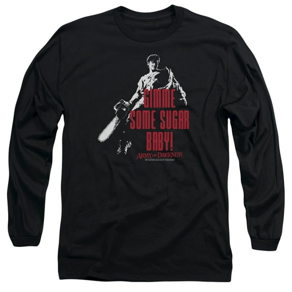Army Of Darkness Sugar Long Sleeve Adult 18/1 T-Shirt Black