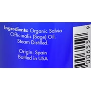 Zongle USDA Certified Organic Sage Essential Oil, Spain, Salvia Officinalis, 1 OZ