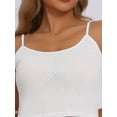 thumbnail image 4 of DARING DIVA Women's Soft Round Neck Spaghetti Strap Pajama Set M White, 4 of 6