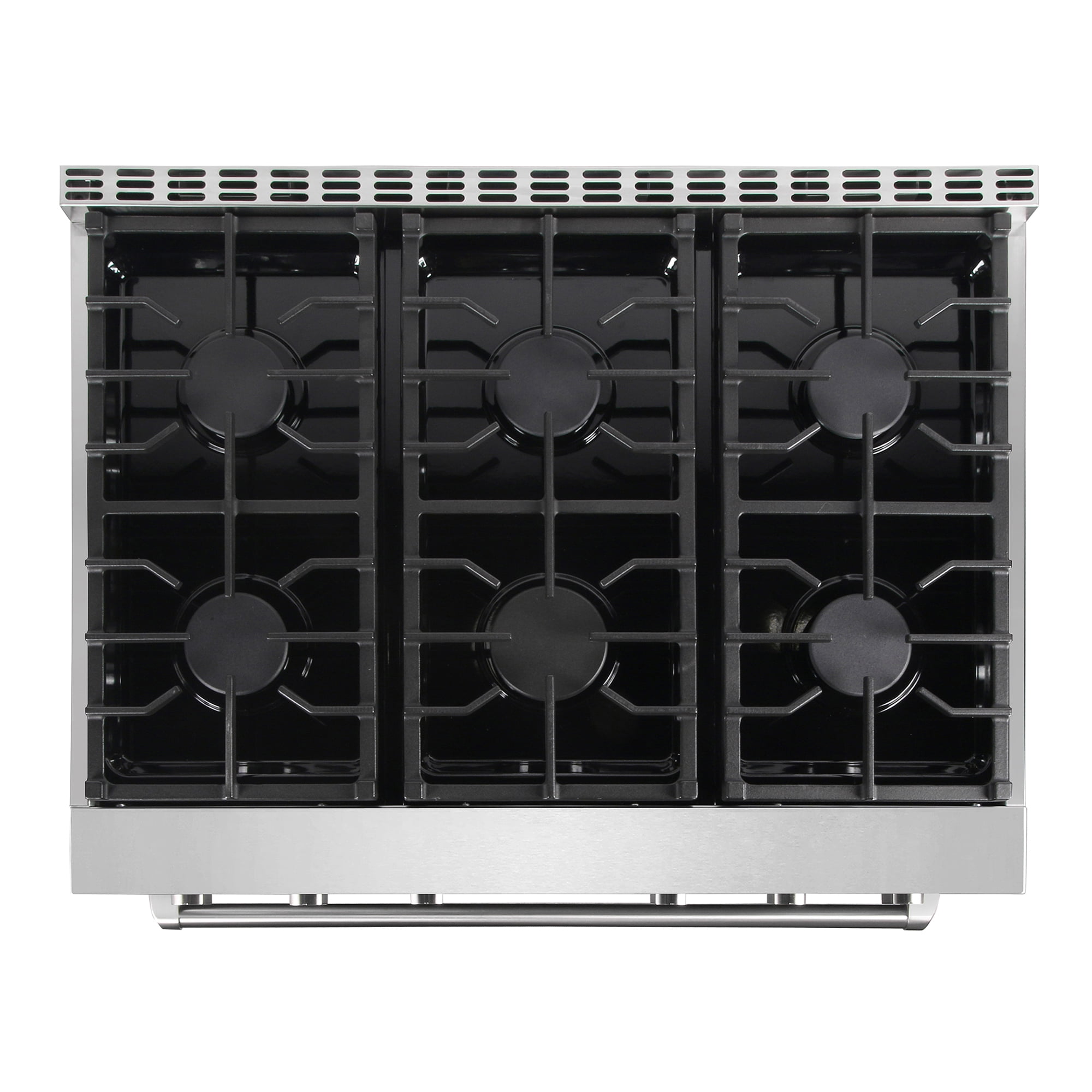 Cosmo 36 in. Lumin Collection 6.0 cu. ft. Gas Range with 6 Sealed Gas Burners and Convection Oven in Stainless Steel