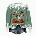 thumbnail image 6 of Towmus Christmas Sweatshirts for Women 2025 Xmas Tree Graphic Fall Winter Clothes Halloween Crewneck Pullover Long Raglan Sleeve Tops, 6 of 6