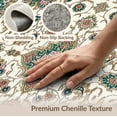 thumbnail image 6 of ODIKA 2'x3' Washable Accent Rug Vintage Traditional Paisley Distressed Border Ornamental Scrolls for Bedroom, Nursery, RV, Pet Friendly, Bedside Mat, 6 of 7