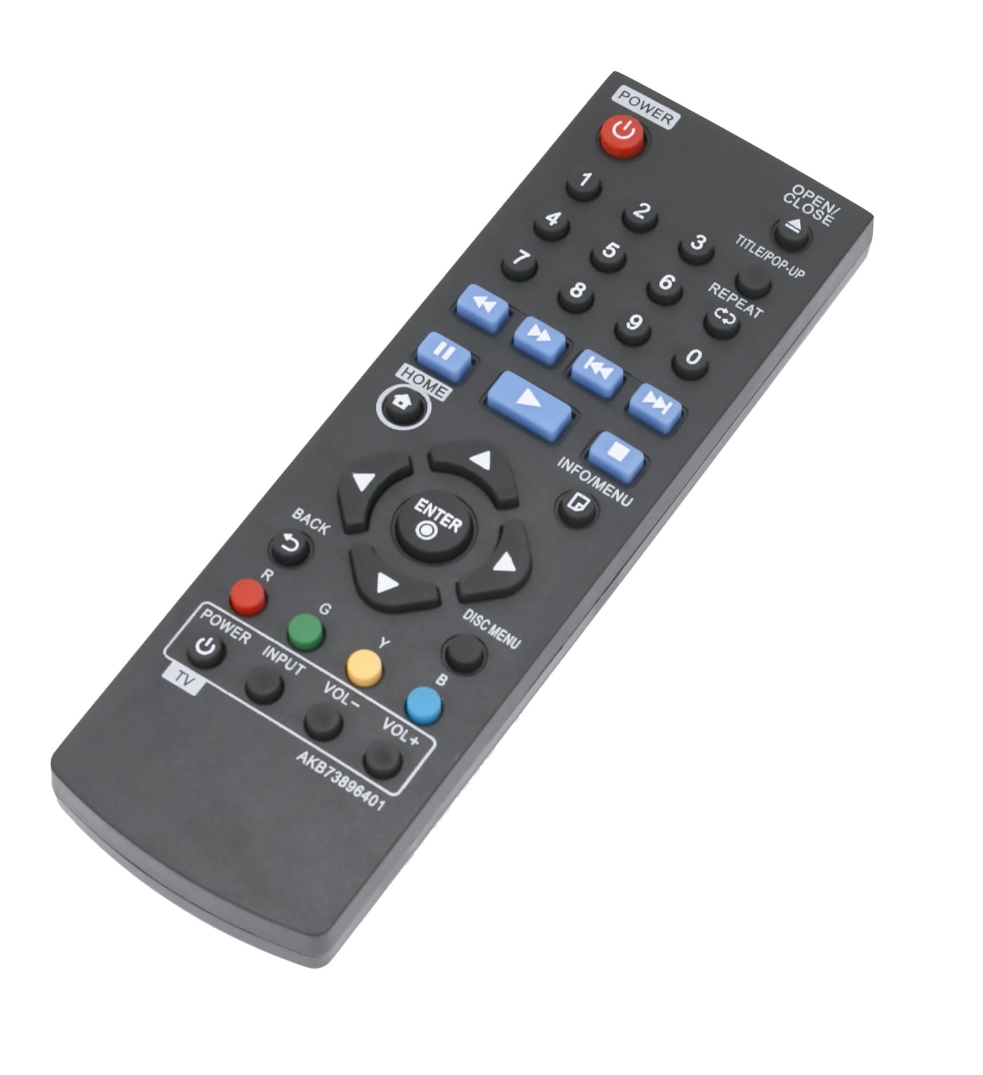 New Remote Control Akb Replacement For Lg Blu Ray Disc Dvd Player Bp135 Bp300 Bp335w Bp340 Walmart Com Walmart Com