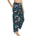 thumbnail image 2 of Uemuo Flamingos And Birds Pattern Women's Wide Leg Palazzo Lounge Pants with Pockets Light Weight Loose Comfy Casual Pajama Pants-Large, 2 of 9