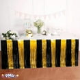 thumbnail image 2 of PMU Metallic Fringe Table Skirt (Gold and Black) 9 ft x 29 inches Pkg/12, 2 of 6