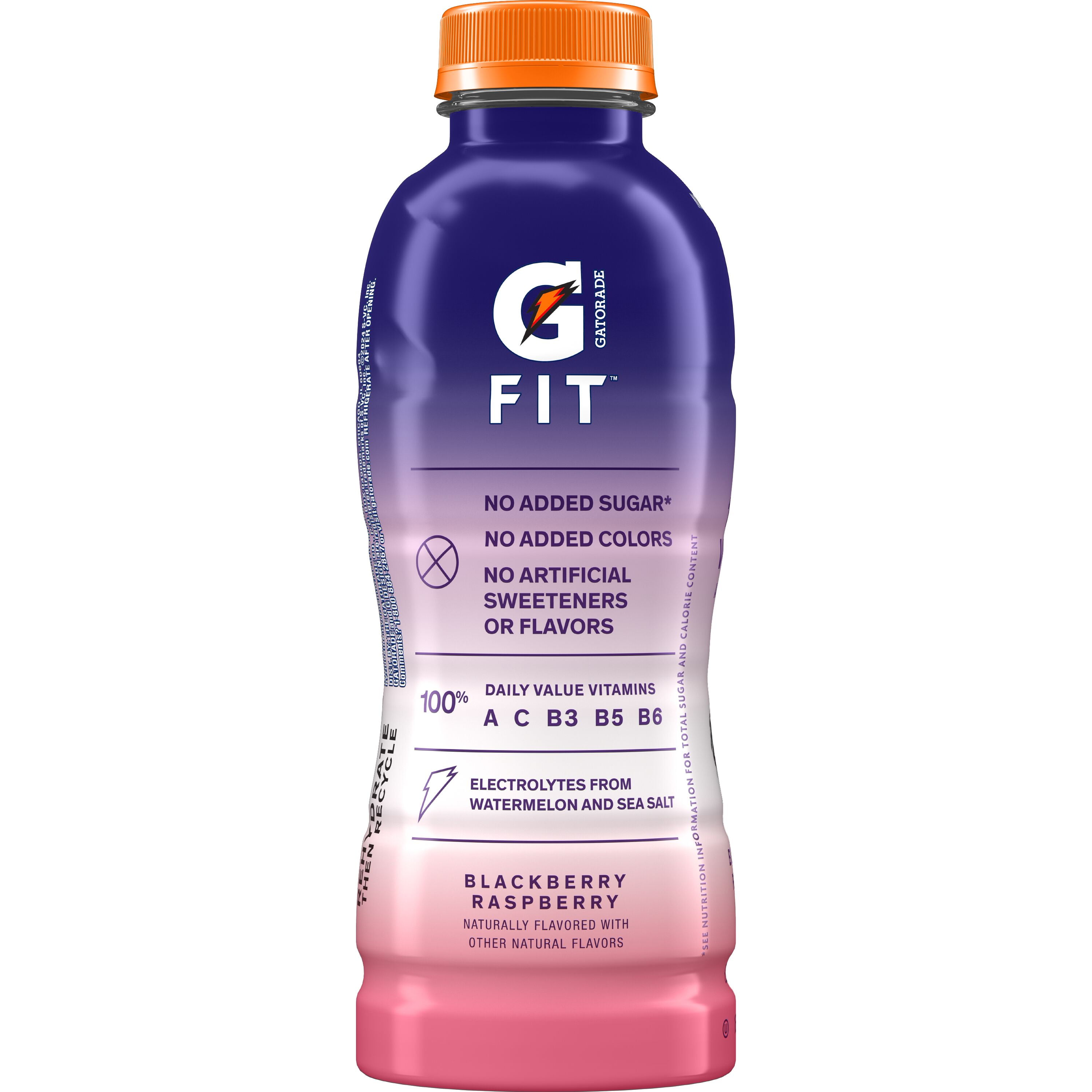 (3 pack) Gatorade Fit Electrolyte Beverage, Blackberry Raspberry, 16.9 oz Bottle