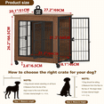 thumbnail image 6 of SAYGOGO Dog Crate Furniture, Double-Doors Kennel Indoor with Sliding Latches and Brake Wheels, End Table Dog Crate for Small Dogs,Wooden, 6 of 7