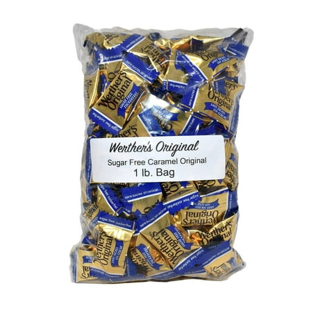 Bulk Original Hard Candy | Bulk Candy Individually wrapped | Caramel Candy | 1 lb Individual Flavor Bag | Ships in an Aromatik™ Resealable Pouch (Sugar Free Caramel Original)