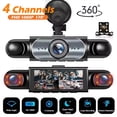 thumbnail image 2 of 360° Full View Car Dashcam System, 4 Channel Dash Cam with Wires,1080P Full HD Recording, Infrared Night Vision, G-Sensor, Loop Recording, Plug-in Power, 32GB, 2 of 7