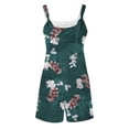 thumbnail image 4 of Puntoco Pantalones cortos de algodón para mujer Pantalones cortos casuales con estampado de tirantes para mujer Pantalones cortos tipo mono con bolsillos, 4 of 5