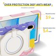 thumbnail image 3 of FJLBDE Case for Honor Pad X10 Pro 11.5 inch (2026) with 360 Kickstand, Shoulder Strap Carrying Protective Cover, Multicolor Pink, 3 of 6