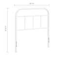 thumbnail image 5 of Modway Serena Twin Powder Coated Steel Headboard in White Finish, 5 of 5