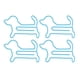 thumbnail image 2 of 100 clips de papel con forma de perro, resistentes al deslizamiento, exquisitos clips de papel lindos para la escuela, oficina, azul, 2 of 5
