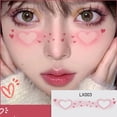 thumbnail image 1 of Cute Sweetheart Girl Makeup Face Sticker Love Powder Eye Blusher Face Tattoo Sticker Color Face, 1 of 8