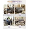 thumbnail image 5 of LAZZO 62" Loveseat Sofa, Linen Fabric Tufted Couch with USB Charging Ports and Cup Holders, Light Gray, 5 of 7