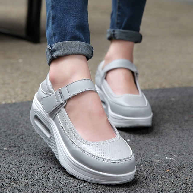 Zapatos de mujer, zapatos mecedores poco profundos, ligeros, de suela gruesa, para caminar, zapatos deportivos informales Wmkox8yii shalkjhdk3223