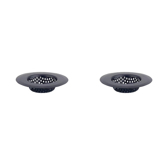 Kitchen Sink Strainer, Stainless Steel Sink Drain Strainer, Black Sink Strainer Bathroom, Utility, Slop, Laundry, RV and Lavatory Sink Drain Strainer Hair Catcher, 2 Pcs, 2.83x0.59"