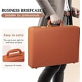 thumbnail image 5 of Briefcases for Men, Professional Leather Briefcase with Lock, Hard Shell Business Brief Case, Durable Executive Attache Case for Laptop Documents, Mens Hard Briefcase for Work Office Travel, 5 of 6