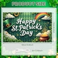 thumbnail image 2 of Green Theme St. Patrick's Day Banner Shamrock Pattern Festival Display Rainbow Design Gold Pot Clover Backdrop for St. Patrick's Day Party Celebration Indoor Decoration, 2 of 9