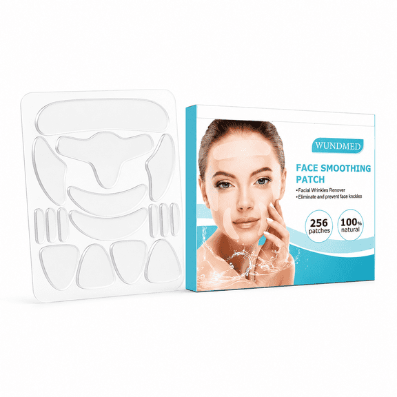 Forehead Wrinkle Patches, Instant Smooth Line Smoother, 256 Count Facial Care Set, Clear Beauty Tape for Softening Expression Marks