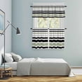 thumbnail image 5 of Sage Green Black Stripe Kitchen Curtains Sets for Windows 36 Inch Length, Modern Abstract Coarse Striped Rod Pocket Window Treatments Tier Curtains and Valances Set for Bedroom/Bathroom, 5 of 8