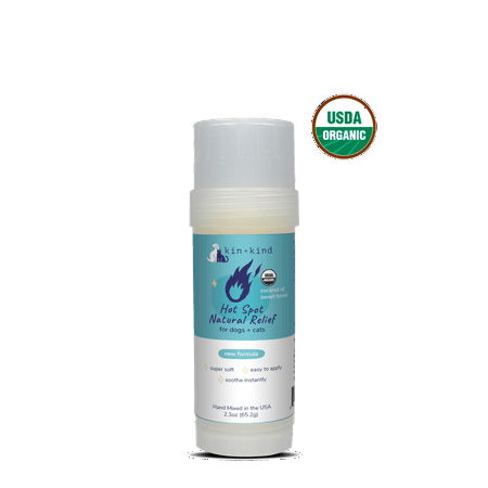 UPC: 0854362006053 | kin+kind Hot Spot Treatment for Dogs & Cats- Itch Relief Skin Soother and Healing Balm – Coconut Oil Beeswax Sweet Fennel Oil – All Natural – Made in USA