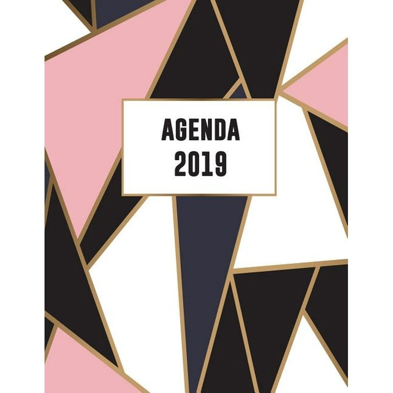 Agenda Organizador Planificador: Agenda 2019 : Semana Vista - Oro Rosa Negro - Organizador Día Página Español - 52 Semanas Enero a Diciembre 2019 (Series #1) (Paperback) Walmart.com