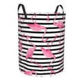thumbnail image 2 of Balery Flamingos Round Laundry Basket with Handles Waterproof Freestanding Laundry Hamper for Clothes Toys in the Dorm and Family-Medium, 2 of 8