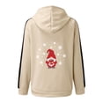 thumbnail image 4 of Women's Christmas Graphic Zip Up Hoodies Oversized Long Sleeve Hooded Sweatshirt Jacket Tops with Pockets, 4 of 6