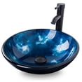thumbnail image 2 of FULLWATT 24 in Bathroom Vanity Cabinet Storage Mirror Vessel Sink Faucet Pop up Drain New, 2 of 7