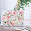 thumbnail image 3 of Paneles de flores artificiales de seda para decoración de bodas y fotografía. G-Blanco Rosa, 3 of 7