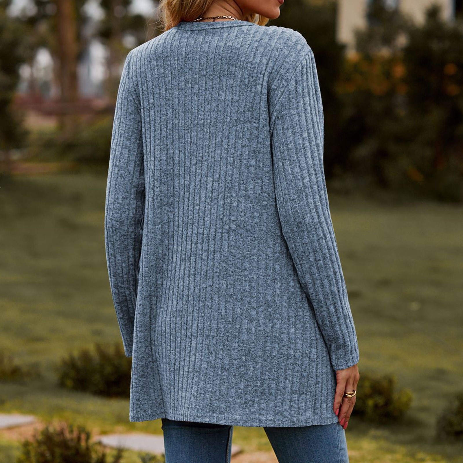Cardigan Long Femme Oversize Tricot Ouvert - Chaud, Doux, Pour Automne-hiver Et Maison
