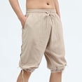 thumbnail image 5 of Ceisia Men's Cotton Casual Lantern Shorts Relaxed Fit with Elastic Drawstring Waist & Side Lace-Up Detail Gifts, 5 of 7