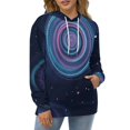 thumbnail image 4 of Cosmic Swirl Pattern Men's Women Vintage 3D Hooded Sweatshirt - All-Season Loose Fit Streetwear, 4 of 6