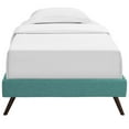 thumbnail image 5 of Modway Loryn Twin Fabric Bed Frame with Round Splayed Legs in Teal, 5 of 5