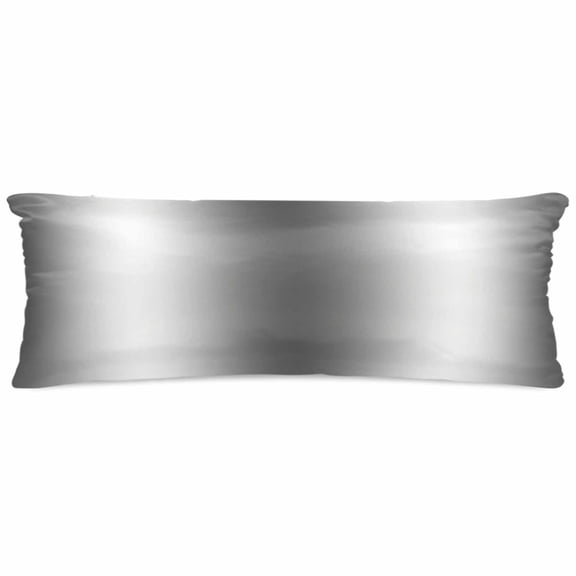 Dark Gray Pillow Cases Body Size, Smooth Satin Pillowcase for Hair and Skin, Gradient White Abstract Minimalist Stripe Decorative Cooling Bed Pillow Covers with Zipper, 20x54 Inches