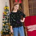 thumbnail image 6 of SERTGUTR Kids Christmas Print 3/4 Long Sleeve Round Neck Casual Comfortable Festive Everyday Top Christmas Gifts for Children 3-12 Years(Multicolor,11 Years), 6 of 7