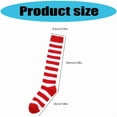 thumbnail image 4 of Women's Stripe Knee Highs Socks Christmas Stockings Stripe Calf Socks Halloween Party, 4 of 10