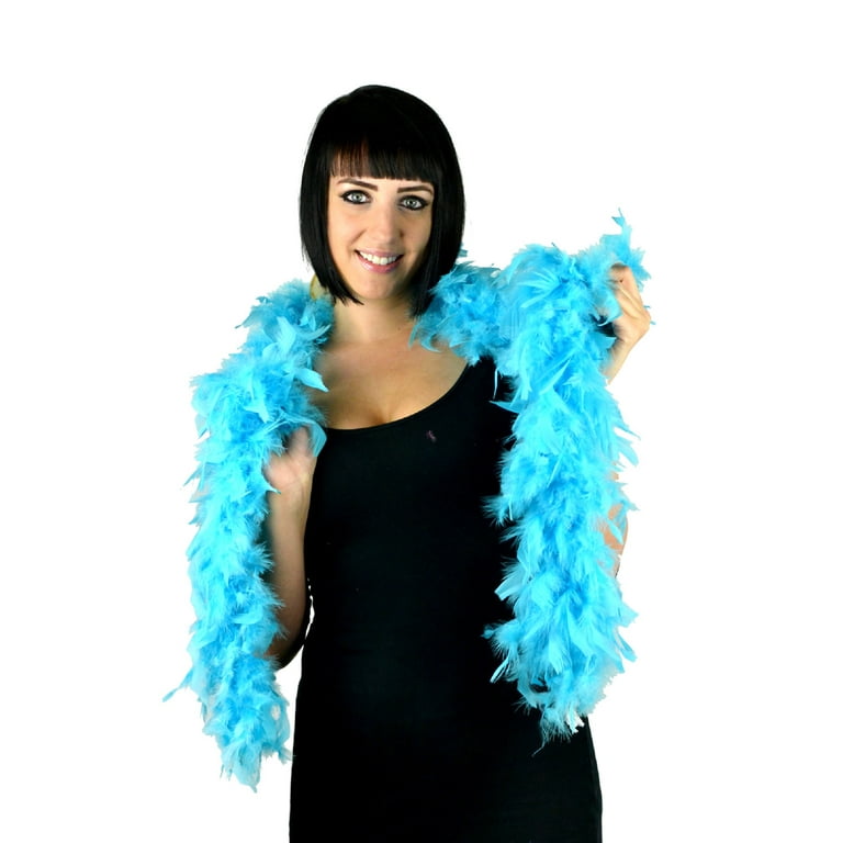 Blue Feather Boa 72in