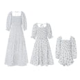thumbnail image 2 of Mommy and Me Family Matching Dress Smocked Summer Long Dress Great for Photos,Vacation Mother's Day, 2 of 3