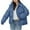 Blue, variant on Htigea Clearance Women's Winter Coat Packable Short Length Quilted Puffer Parka Coat - Hooded Outerwear Jacket for Women Today Sales Pink,XL