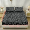 thumbnail image 2 of COEQINE Twin Size Sheet Set Cozy Fade Resistant 3 Pieces Bedding Sheet Set All Season Bottom Bedsheet with All Around Elastic for Home Decor, Black Leopard Print, 2 of 5